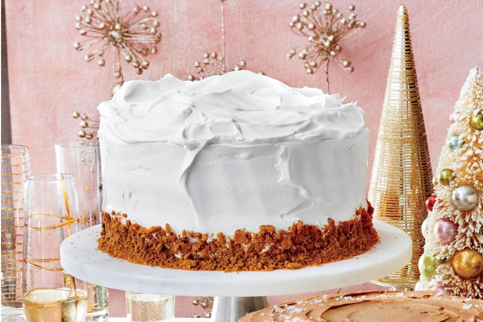 Gingerbread Latte Cake with Vanilla Whipped Cream Frosting