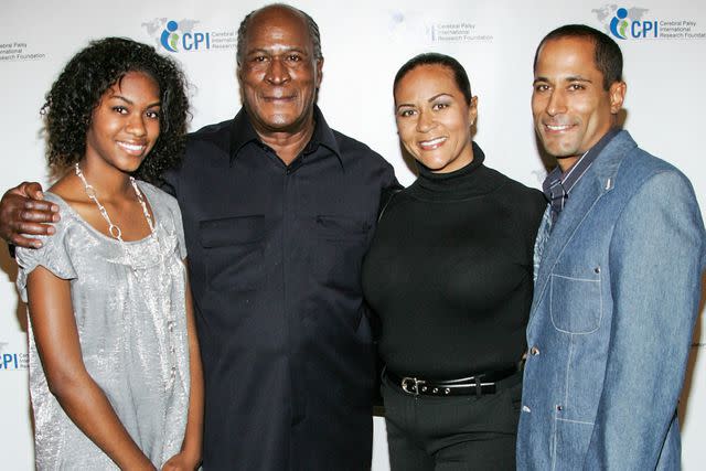 <p>Brian To/FilmMagic</p> John Amos (second from left) with his granddaughter Quiera Williams, daughter Shannon and son K.C.