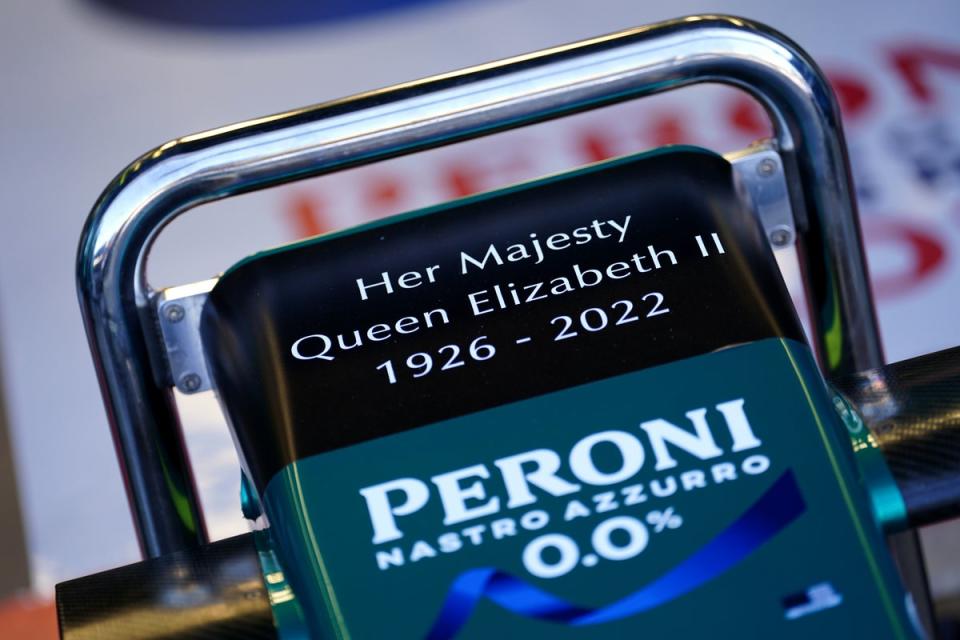 Aston Martin did likewise on their car at Monza (David Davies/PA) (PA Wire)