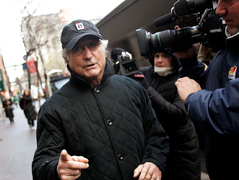 FILE PHOTO: Bernard Madoff walking back to his apartment in New York
