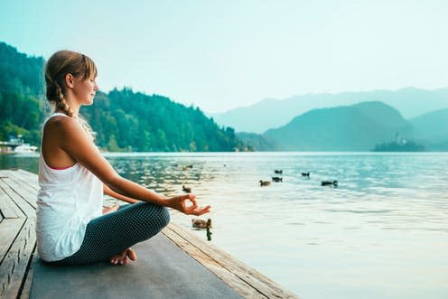 <span class="caption">This isn't the only way to meditate.</span> <span class="attribution"><a class="link " href="https://www.shutterstock.com/image-photo/beautiful-woman-lotus-position-meditating-by-467205314?src=MIwkwnF87j_m5YEM1CMiTg-1-80" rel="nofollow noopener" target="_blank" data-ylk="slk:Microgen/Shutterstock;elm:context_link;itc:0;sec:content-canvas">Microgen/Shutterstock</a></span>