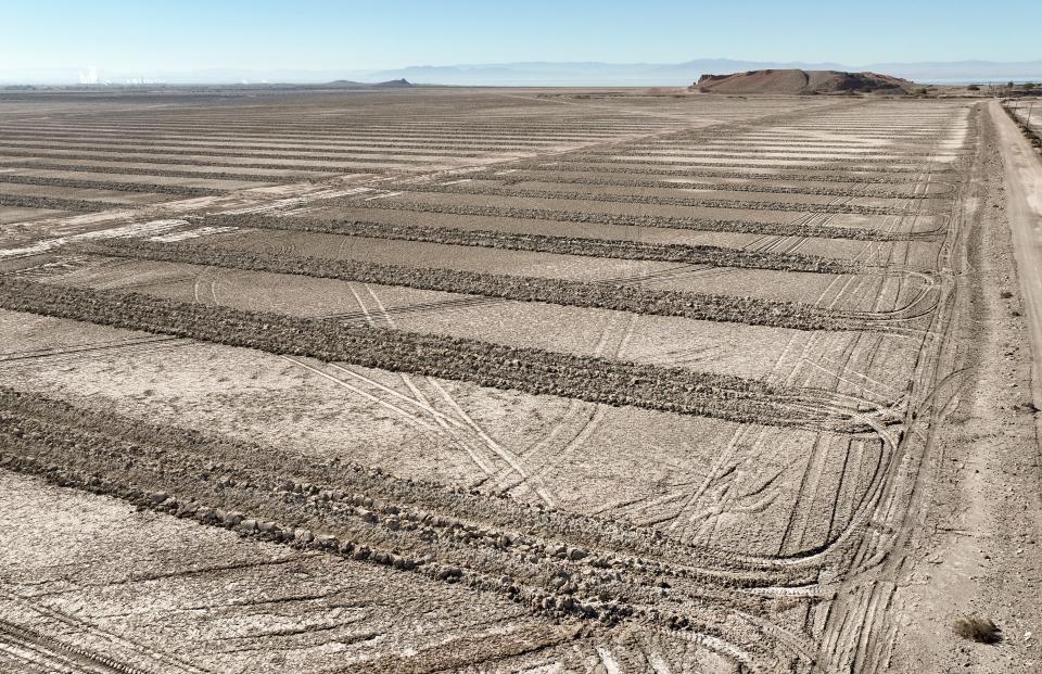 Surface roughening for dust mitigation is pictured near Red Hill Park and the Salton Sea in Imperial County, Calif., on Tuesday, Dec. 12, 2023. | Kristin Murphy, Deseret News