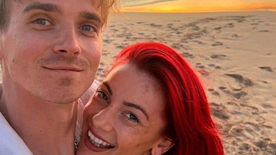 Joe Sugg and Dianne Buswell on the beach