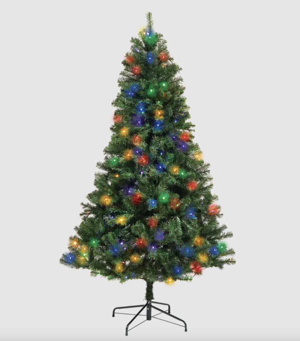 NOMA Pre-Lit Mariposa Christmas Tree with Garland (Photo via Canadian Tire)