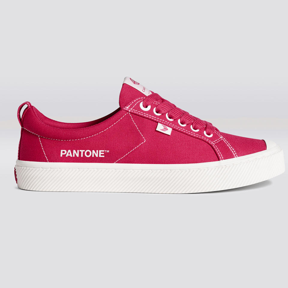 cariuma pantone Viva Magenta lace-up sneaker