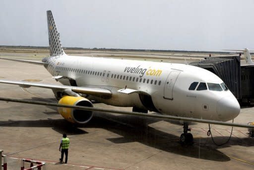 Ein Flugzeug der Airline Vueling auf dem Flughafen Barcelona. (Achivbild) 