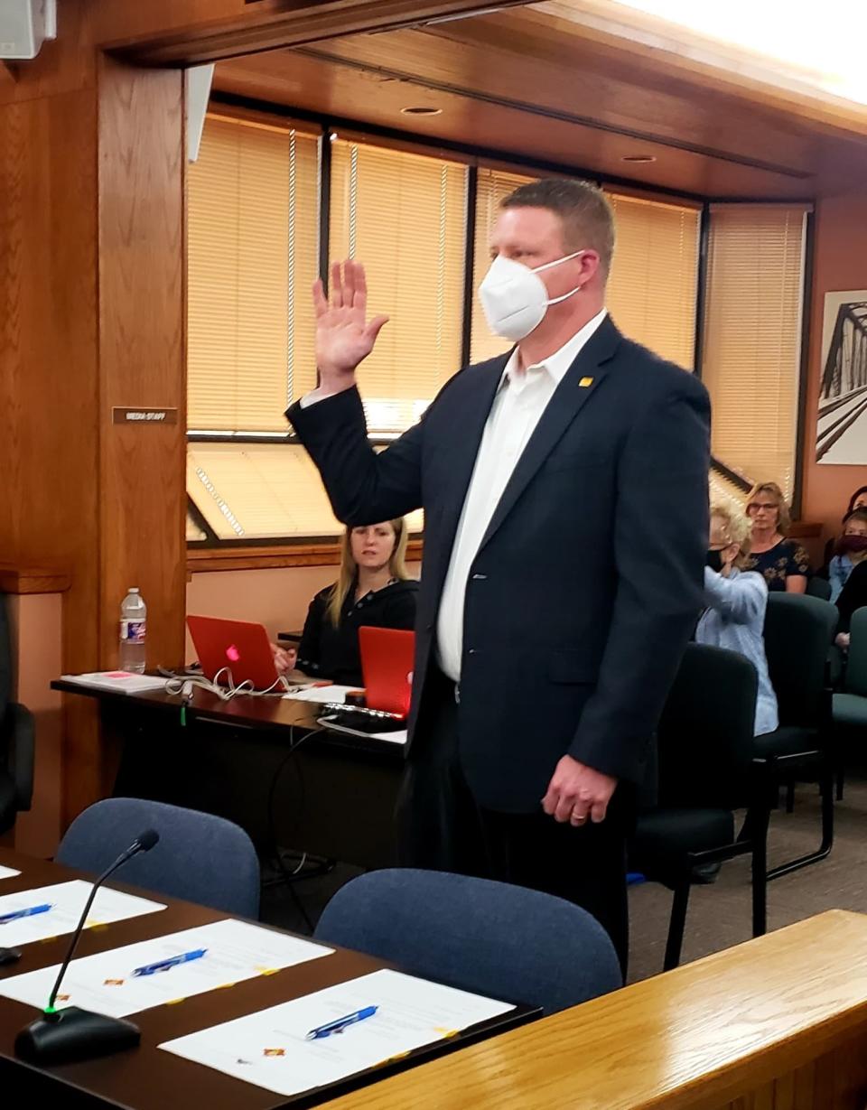 District 2 Eddy County Commissioner Jon Henry is sworn in for his second term on Jan. 5, 2020 by Fifth Judicial District Judge Jane Shuler-Gray.
