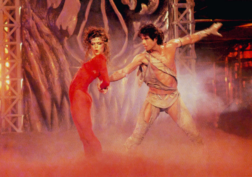 (L-R)&#xa0;Cynthia Rhodes as Jackie and John Travolta as Tony Monero in &quot;Staying Alive&quot;