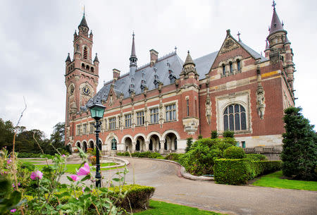 FILE PHOTO: The International Court of Justice headquarters in The Hague, Netherlands August 27, 2018. REUTERS/Piroschka van de Wouw/File Photo