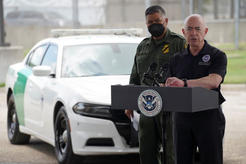 U.S. Secretary of Homeland Security Mayorkas holds news conference in Brownsville