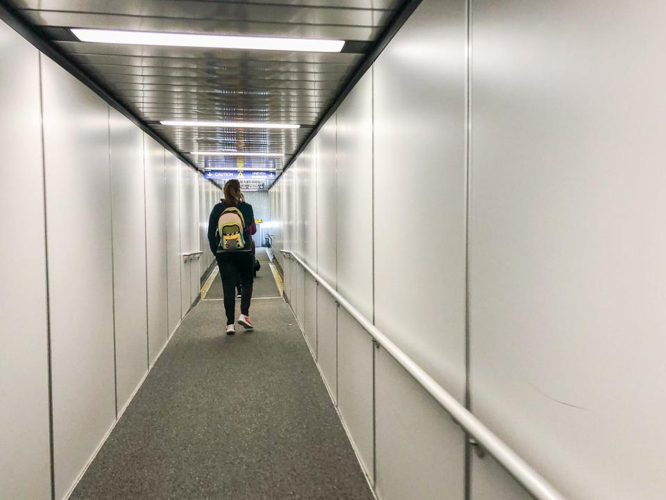 boarding flying during coronavirus austin bergstrom airport five feet apart