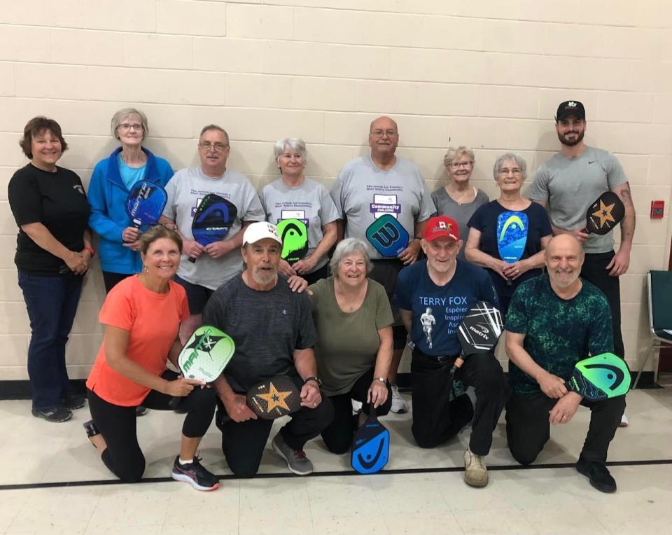 As part of last year's ParticipACTION challenge, a group of adults took part in a pickleball tournament. The town's participation won Salisbury the title of most active community in Canada.