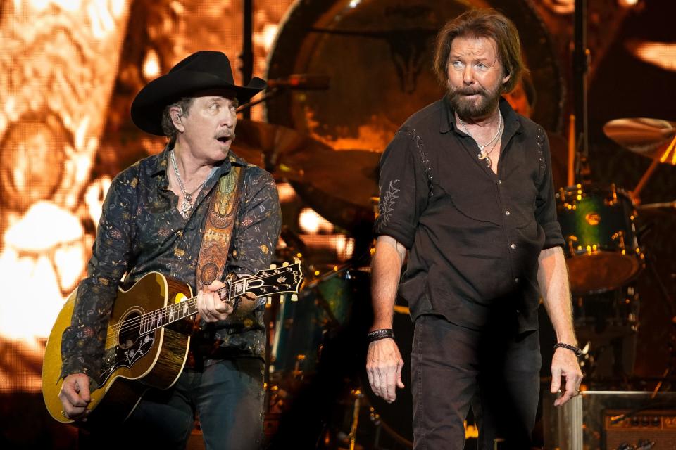 Brooks and Dunn perform at Bridgestone Arena in Nashville, Tenn., Saturday, June 18, 2022.