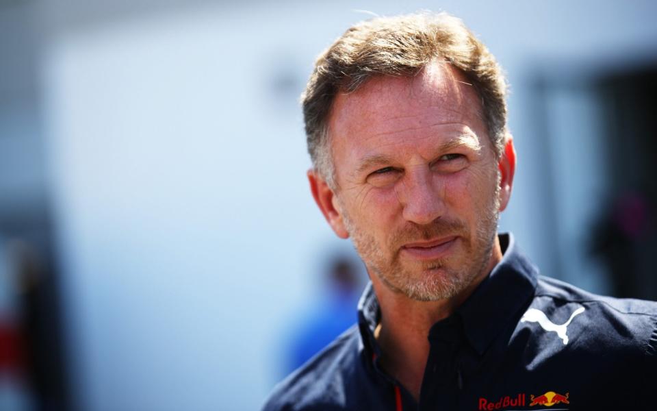 Christian Horner talks to the media at the Hungary Grand Prix - GETTY IMAGES EUROPE