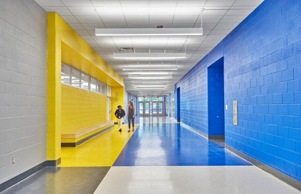 When a school has a bright, colorful environment, it can be a good place to learn.