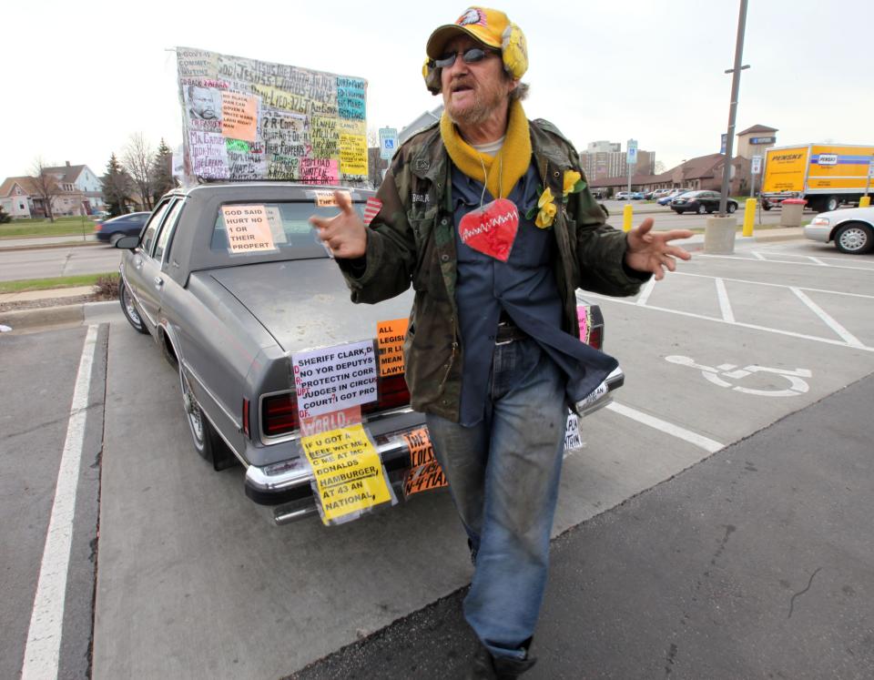 Brother Ron stands near his new Jesus mobile April 30, 2014.