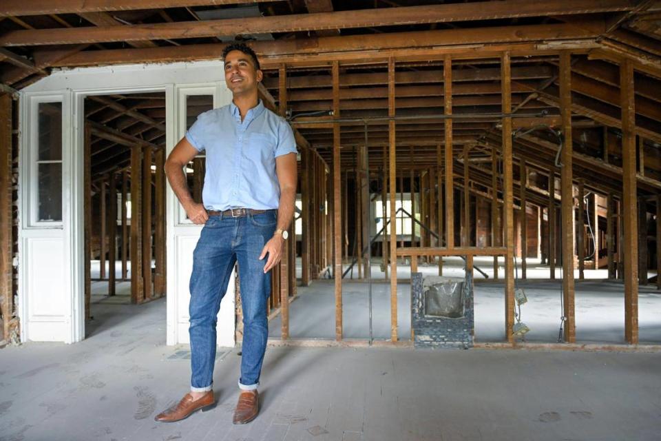 Developer Johnny Youssef bought and is renovating the Rockhill Clubhouse, a 6,300-square-foot house built by William Rockhill Nelson. Although he is saving the hardwood floors, fireplaces and curving staircase, much of the rest of the home’s interior has been gutted.