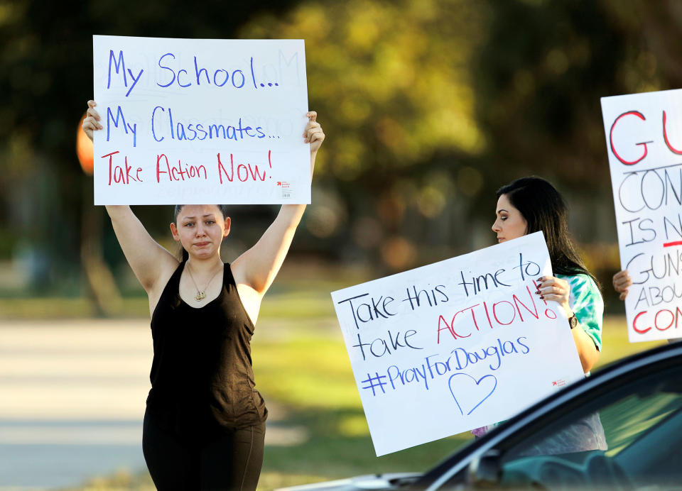 Florida school shooting prompts gun-control rallies