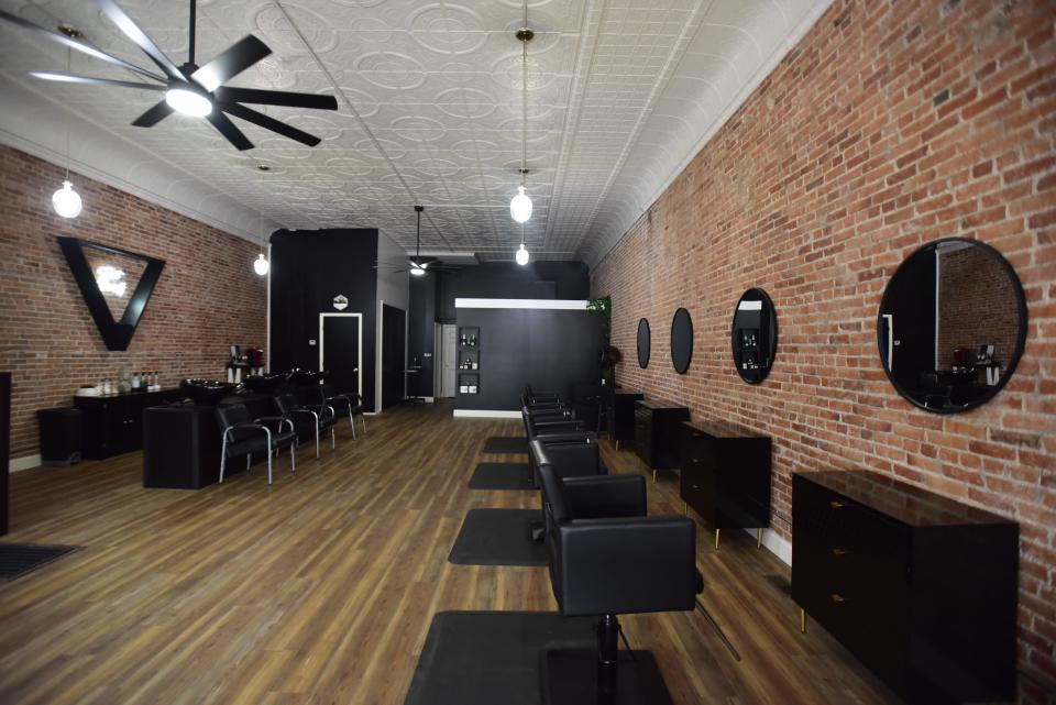 The new hair salon features multiple hair care stations for patrons inside the Infinite Beauty & Wellness located on 914 Military St. adjacent to Magic Hat Tattoo and the Raven Café in downtown Port Huron on Friday, Nov. 11, 2022.