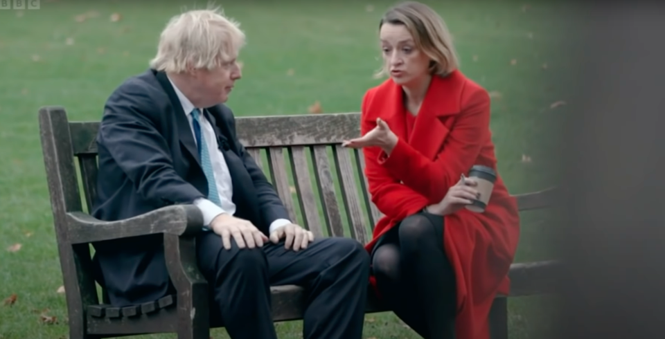 Boris Johnson was grilled by Laura Kuenssberg on Panorama's Partygate: Inside the Storm. (BBC) 