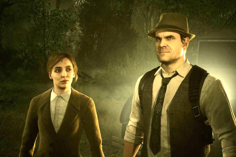 Jodie Comer and David Harbour as the faces of Emily and and Edward in the Alone in the Dark 2024 reboot game