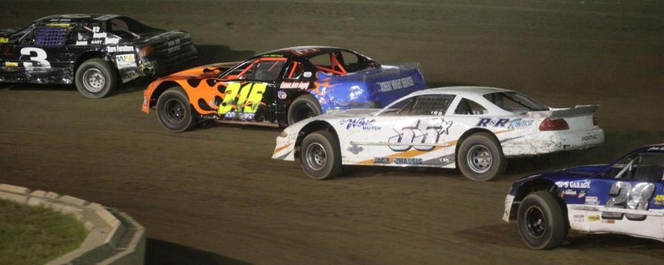 Stock car action at Accord Speedway.