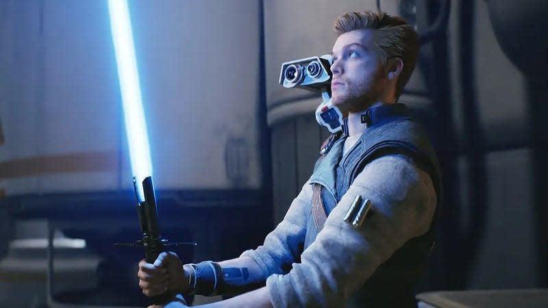 Cal holds a lightsaber in Jedi: Survivor. 