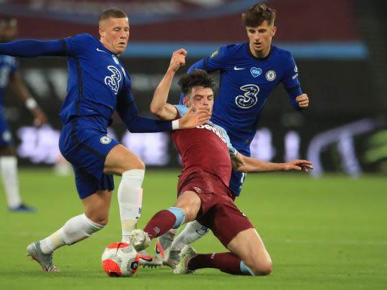Declan Rice is wanted by Chelsea (POOL/AFP via Getty Images)