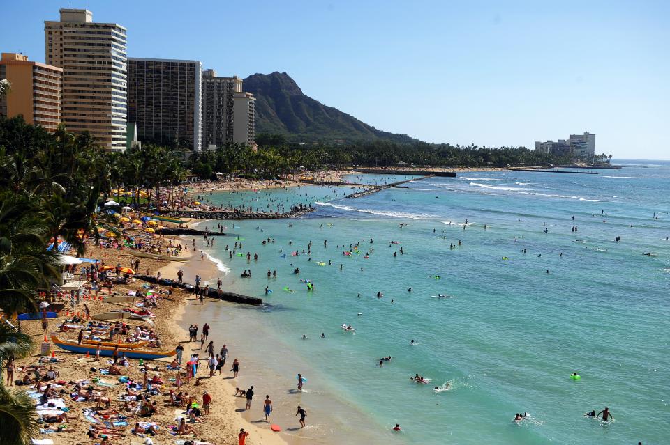 The famous Waikiki Beach is likely the most popular in Hawaii, and groins and breakwalls protect the sand from eroding.