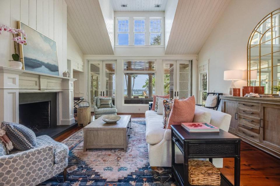 The main living room of the Sea Pines home.