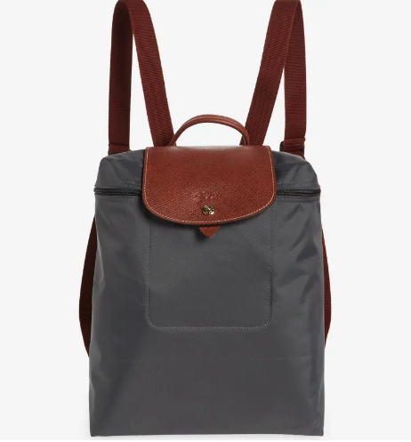 LOngchamp Large Le Pliage Backpack. Image via Nordstrom.