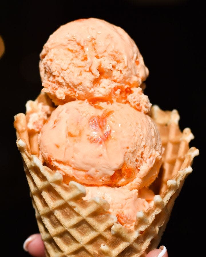 Orange Pineapple is a customer favorite at Almost Heaven Ice Cream locations.