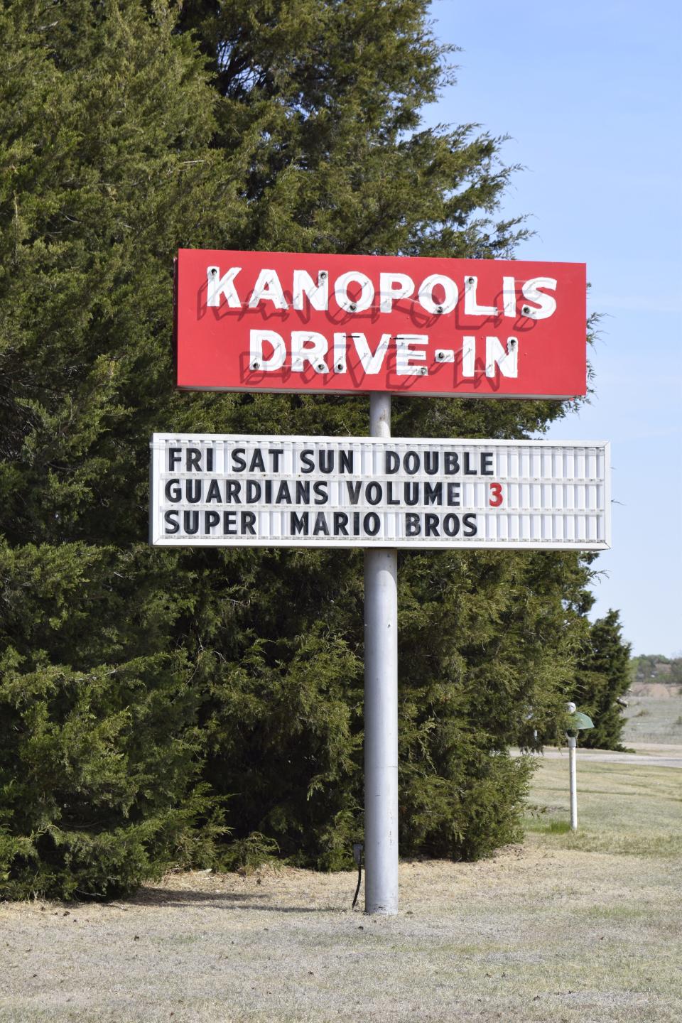 The Kanopolis Drive In is opening this weekend for the 2023 season. The theater has had a few upgrades, including to its neon-lit marquee.