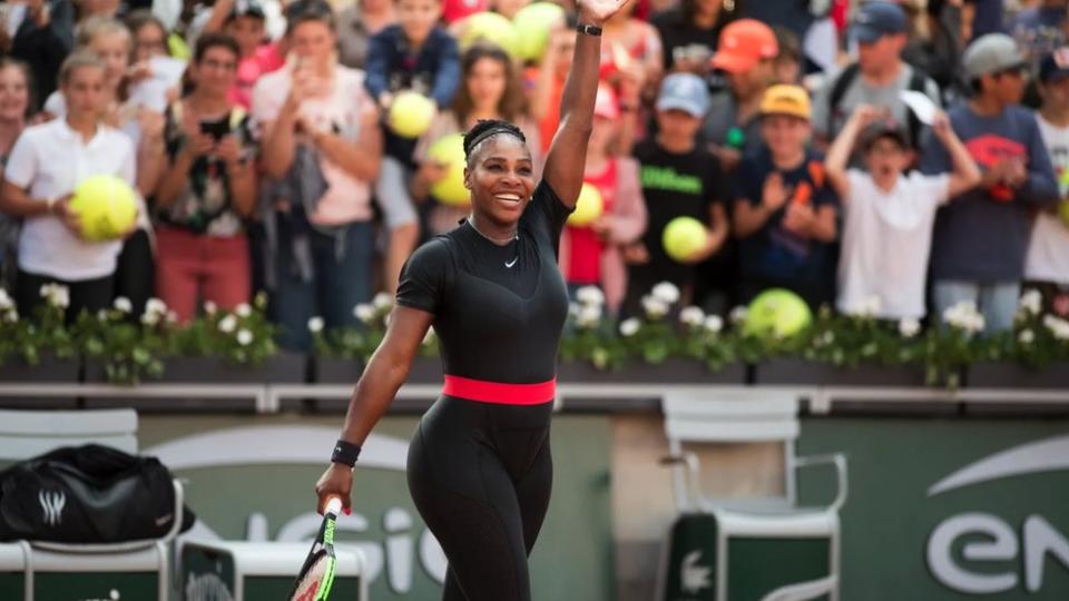 Serena Williams en el Abierto de Francia en 2018 .