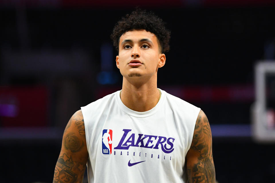 Kyle Kuzma is expected to make his season debut on Friday. (Brian Rothmuller/Getty)