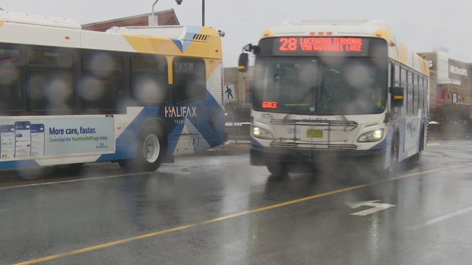 Halifax Transit announced that bus and ferry service would be suspended by 1 p.m. AT Saturday because of the weather.