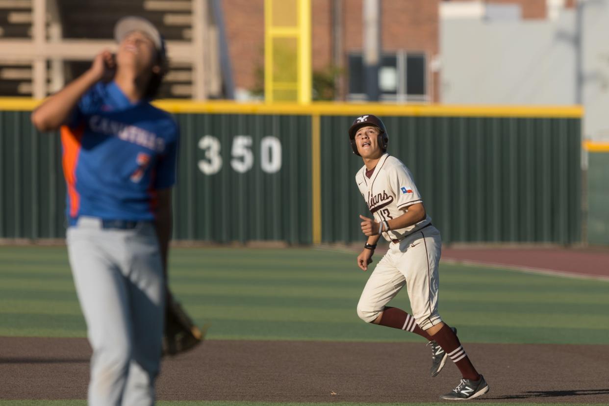 Ysleta's Jason Martinez (13) runs towards second base at a district 2-5A baseball game against Canutillo Tuesday, April 26, 2022, at Ysleta High School, in El Paso, Texas.