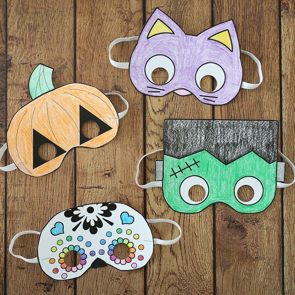 <p>You're off the hook with this one—just print and cut any of these four templates and let your little ones work their coloring magic. </p><p><strong>Get the tutorial at <a href="https://www.itsalwaysautumn.com/halloween-masks-print-color.html" rel="nofollow noopener" target="_blank" data-ylk="slk:It's Always Autumn;elm:context_link;itc:0;sec:content-canvas" class="link ">It's Always Autumn</a>. </strong></p><p><strong><a class="link " href="https://www.amazon.com/Crayola-Sharpener-Non-Toxic-Classrooms-Preschools/dp/B06Y5XMT7D/?tag=syn-yahoo-20&ascsubtag=%5Bartid%7C10050.g.3480%5Bsrc%7Cyahoo-us" rel="nofollow noopener" target="_blank" data-ylk="slk:SHOP CRAYONS;elm:context_link;itc:0;sec:content-canvas">SHOP CRAYONS</a><br></strong></p>