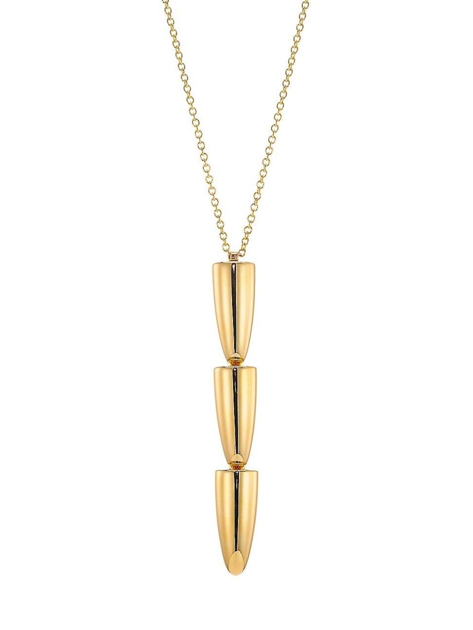 <p><a href="https://go.redirectingat.com?id=74968X1596630&url=https%3A%2F%2Fwww.saksfifthavenue.com%2Fproduct%2Fvhernier-calla-18k-rose-gold-pendant-necklace-0400016951319.html&sref=https%3A%2F%2Fwww.townandcountrymag.com%2Fstyle%2Fjewelry-and-watches%2Fa60468307%2Fbest-long-pendant-necklaces%2F" rel="nofollow noopener" target="_blank" data-ylk="slk:Shop Now;elm:context_link;itc:0;sec:content-canvas" class="link ">Shop Now</a></p><p>Calla Necklace</p><p>saksfifthavenue.com</p><p>$13500.00</p>