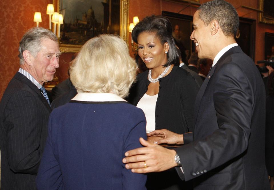 Barack Obama and Michelle Obama with Prince Charles and Camilla