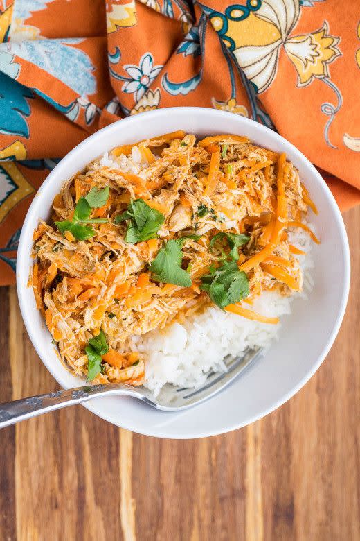 Red Curry Chicken and Carrot Bowl