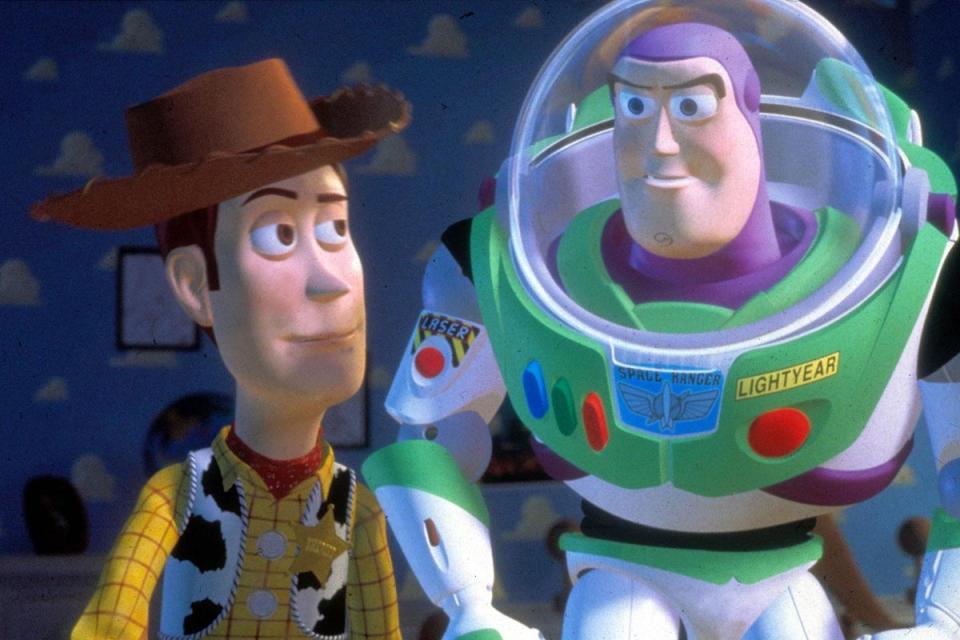 Woody and Buzz Lightyear in Toy Story (1995) (Walt Disney/Pixar)