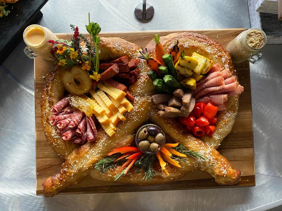 Fans with loft or premium seats can enjoy a charcuterie sausage and pretzel board from Craft Culinary on Super Bowl Sunday.