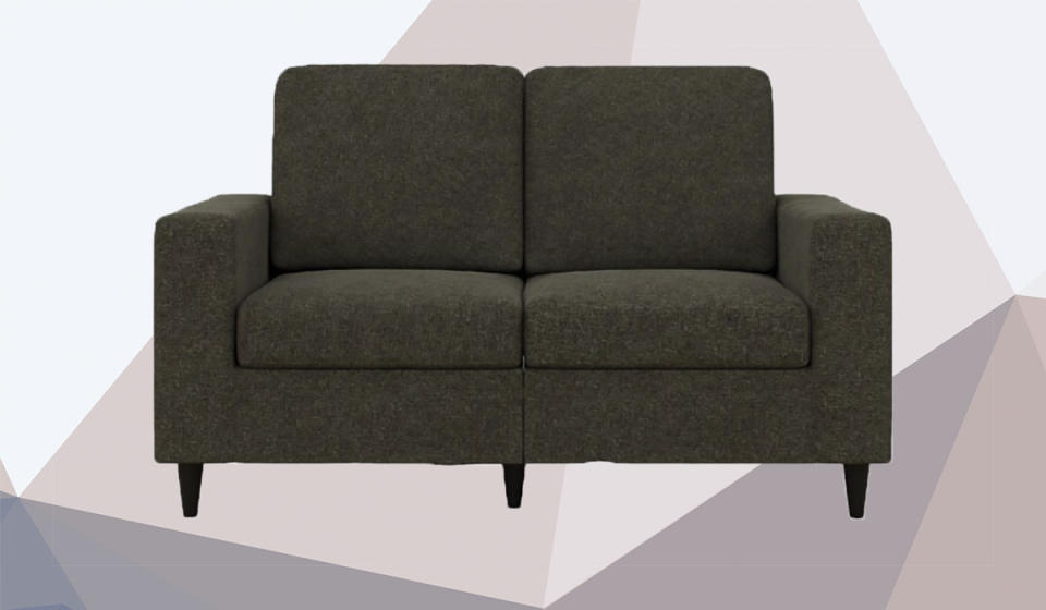 This simple loveseat has rave reviews from shoppers. (Photo: Walmart)