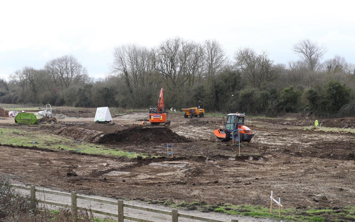 Development work has already begun on the greenfield site - John Lawrence for The Telegraph