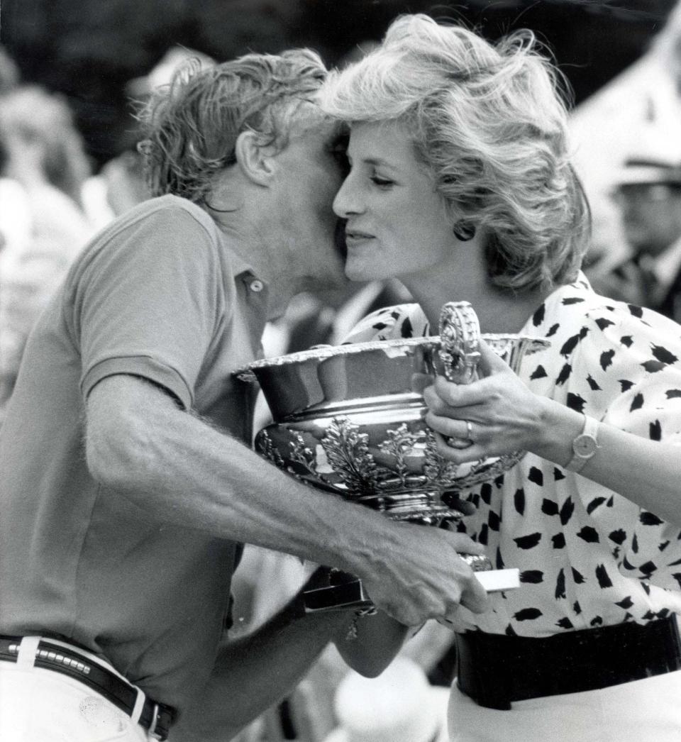 Galen Weston receiving the Cowdray Gold Cup from the Princess of Wales, 1985 - James Gray/Daily Mail/Shutterstock