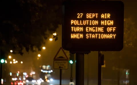 Signs in London now warn commuters of potentially dangerous conditions  - Credit: Guy Bell / Alamy Live News