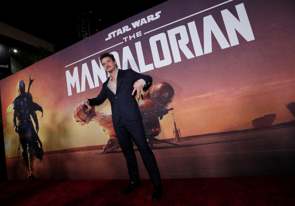 Cast member Pedro Pascal poses at the premiere for the television series "The Mandalorian" in Los Angeles, California, U.S., November 13, 2019. REUTERS/Mario Anzuoni