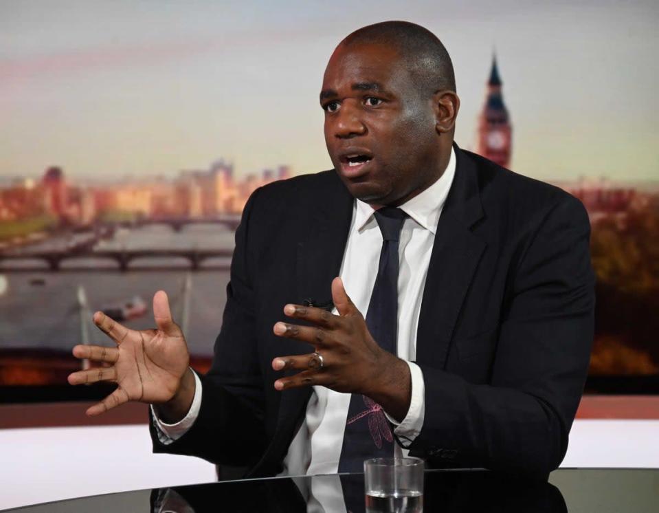 David Lammy has sought to defend Labour’s position on industrial action (BBC/PA) (PA Media)