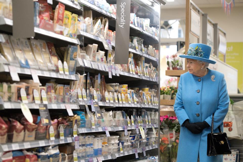 16 Photos of Queen Elizabeth, Prince Charles, and Other Royals at the Grocery Store